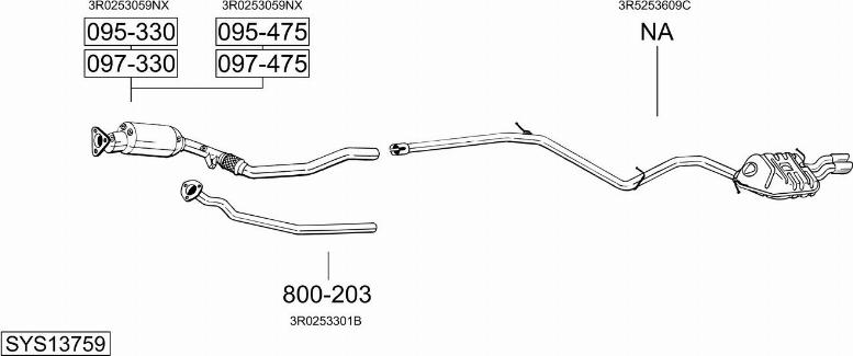 Bosal SYS13759 - Система випуску ОГ autocars.com.ua