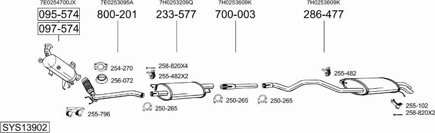 Bosal SYS13902 - Система випуску ОГ autocars.com.ua