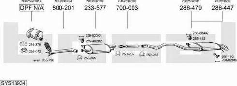 Bosal SYS13934 - Система випуску ОГ autocars.com.ua