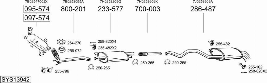 Bosal SYS13942 - Система випуску ОГ autocars.com.ua