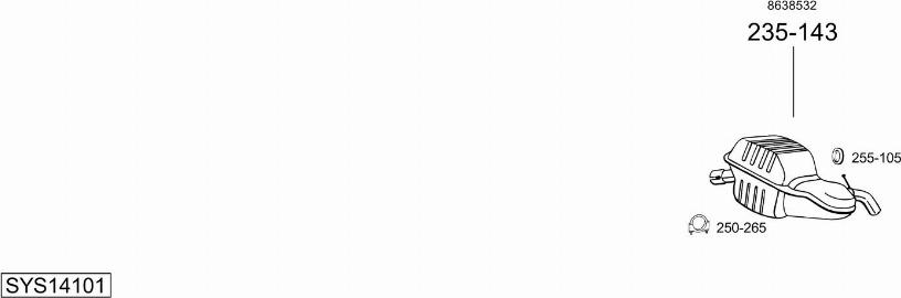 Bosal SYS14101 - Система випуску ОГ autocars.com.ua