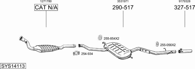 Bosal SYS14113 - Система випуску ОГ autocars.com.ua