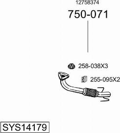 Bosal SYS14179 - Система випуску ОГ autocars.com.ua