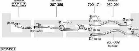 Bosal SYS14361 - Система выпуска ОГ avtokuzovplus.com.ua