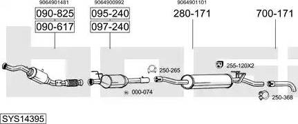 Bosal SYS14395 - Система випуску ОГ autocars.com.ua