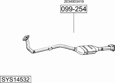 Bosal SYS14532 - Система випуску ОГ autocars.com.ua