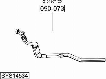 Bosal SYS14534 - Система випуску ОГ autocars.com.ua