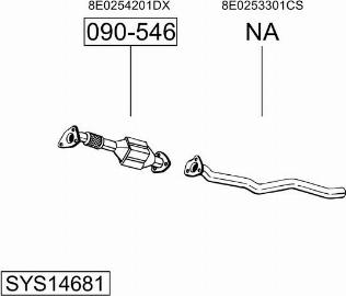 Bosal SYS14681 - Система випуску ОГ autocars.com.ua