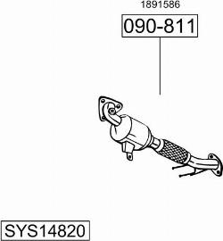 Bosal SYS14820 - Система випуску ОГ autocars.com.ua