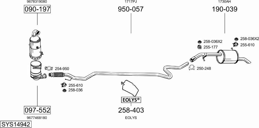 Bosal SYS14942 - Система выпуска ОГ avtokuzovplus.com.ua