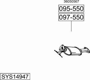 Bosal SYS14947 - Система випуску ОГ autocars.com.ua