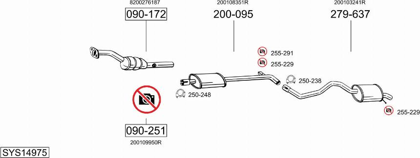 Bosal SYS14975 - Система випуску ОГ autocars.com.ua