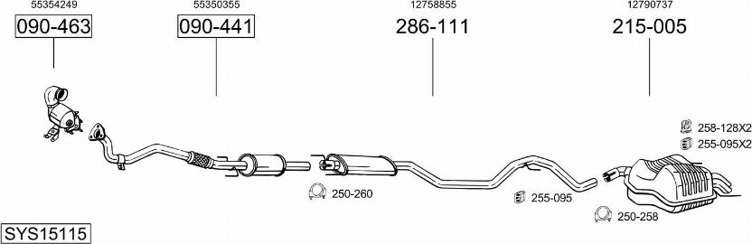 Bosal SYS15115 - Система выпуска ОГ autodnr.net