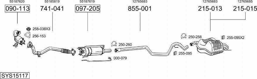 Bosal SYS15117 - Система выпуска ОГ autodnr.net