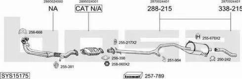 Bosal SYS15175 - Система випуску ОГ autocars.com.ua