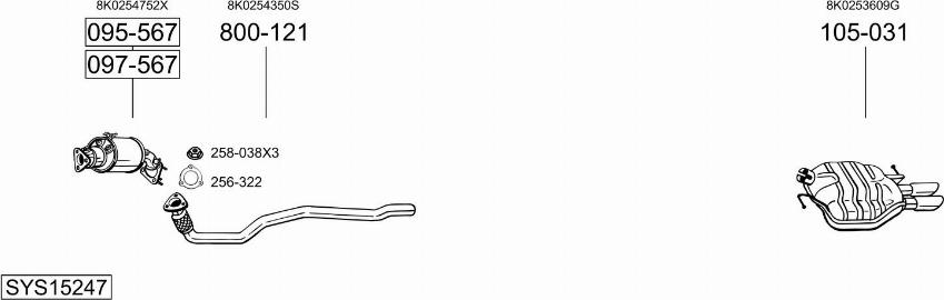 Bosal SYS15247 - Система випуску ОГ autocars.com.ua