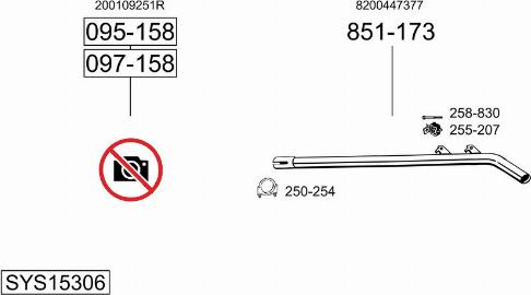 Bosal SYS15306 - Система випуску ОГ autocars.com.ua