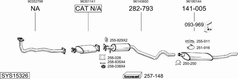 Bosal SYS15326 - Система випуску ОГ autocars.com.ua