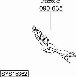 Bosal SYS15362 - Система випуску ОГ autocars.com.ua