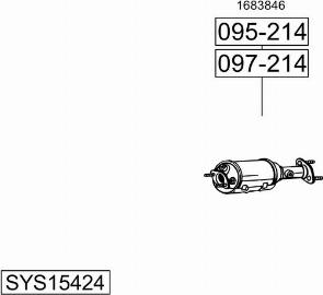 Bosal SYS15424 - Система випуску ОГ autocars.com.ua