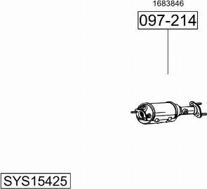 Bosal SYS15425 - Система випуску ОГ autocars.com.ua