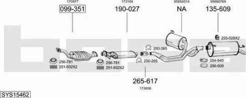 Bosal SYS15462 - Система випуску ОГ autocars.com.ua