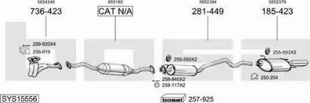 Bosal SYS15556 - Система випуску ОГ autocars.com.ua