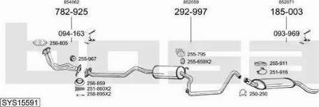 Bosal SYS15591 - Система випуску ОГ autocars.com.ua