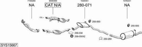 Bosal SYS15667 - Система випуску ОГ autocars.com.ua