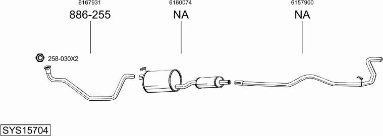 Bosal SYS15704 - Система випуску ОГ autocars.com.ua