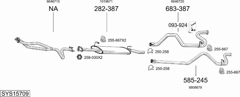 Bosal SYS15709 - Система випуску ОГ autocars.com.ua