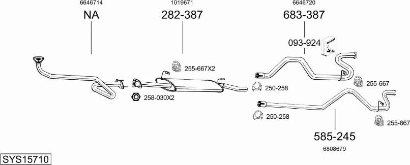 Bosal SYS15710 - Система випуску ОГ autocars.com.ua