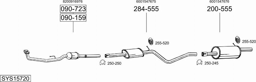 Bosal SYS15720 - Система випуску ОГ autocars.com.ua