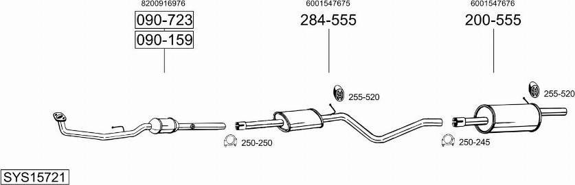 Bosal SYS15721 - Система випуску ОГ autocars.com.ua