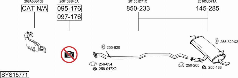 Bosal SYS15771 - Система выпуска ОГ avtokuzovplus.com.ua