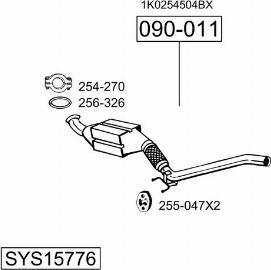 Bosal SYS15776 - Система випуску ОГ autocars.com.ua