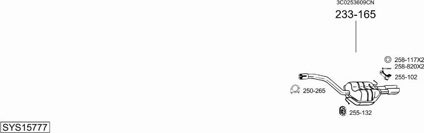 Bosal SYS15777 - Система випуску ОГ autocars.com.ua