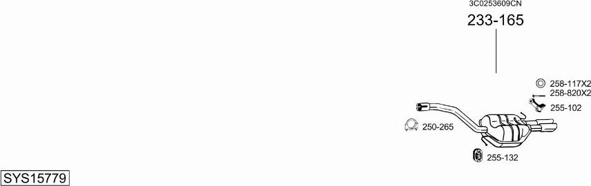 Bosal SYS15779 - Система випуску ОГ autocars.com.ua