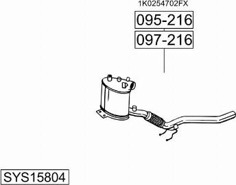 Bosal SYS15804 - Система випуску ОГ autocars.com.ua