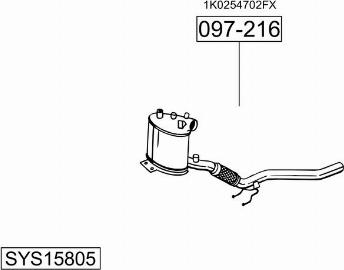 Bosal SYS15805 - Система випуску ОГ autocars.com.ua