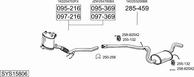 Bosal SYS15806 - Система випуску ОГ autocars.com.ua