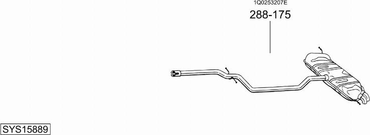 Bosal SYS15889 - Система випуску ОГ autocars.com.ua