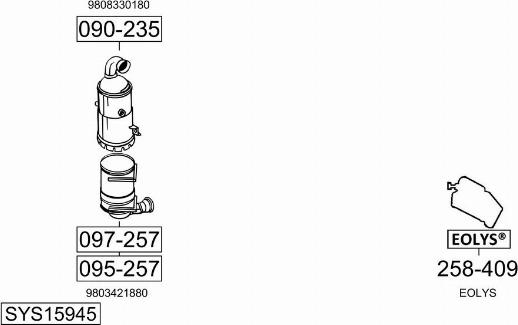 Bosal SYS15945 - Система випуску ОГ autocars.com.ua