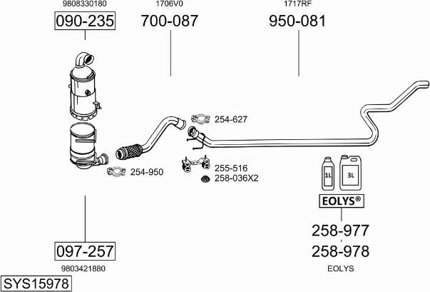 Bosal SYS15978 - Система выпуска ОГ avtokuzovplus.com.ua