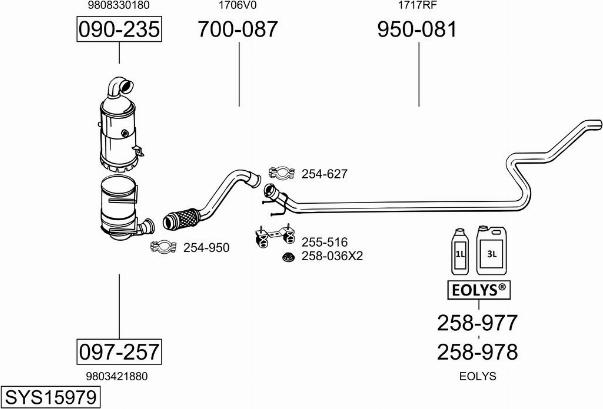 Bosal SYS15979 - Система выпуска ОГ avtokuzovplus.com.ua