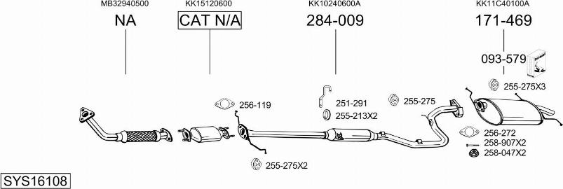 Bosal SYS16108 - Система выпуска ОГ autodnr.net