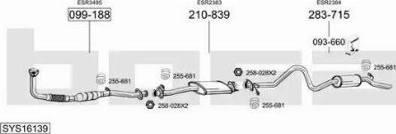 Bosal SYS16139 - Система випуску ОГ autocars.com.ua