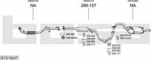 Bosal SYS16247 - Система випуску ОГ autocars.com.ua