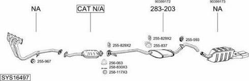 Bosal SYS16497 - Система випуску ОГ autocars.com.ua