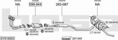 Bosal SYS16553 - Система випуску ОГ autocars.com.ua